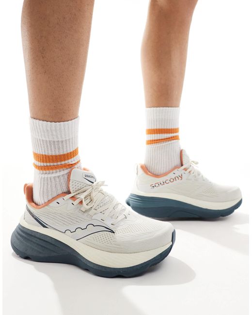 Saucony White Hurricane 24 Running Trainers for men