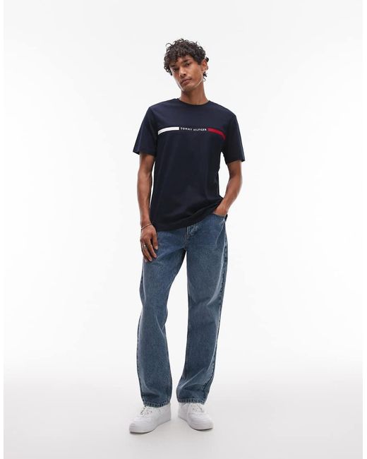 Tommy Hilfiger Blue Chest Logo T-shirt for men
