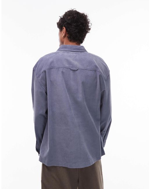 Tommy Hilfiger – cord-hemdjacke in Blue für Herren