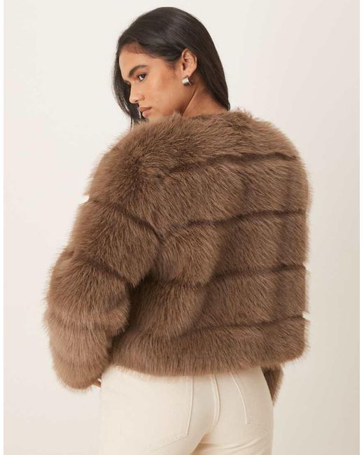 Jdy Brown Faux Fur Jacket