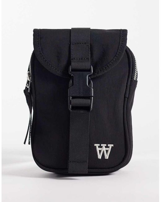 DOUBLE A by WOOD WOOD Blue Raif Shoulder Pouch Bag for men