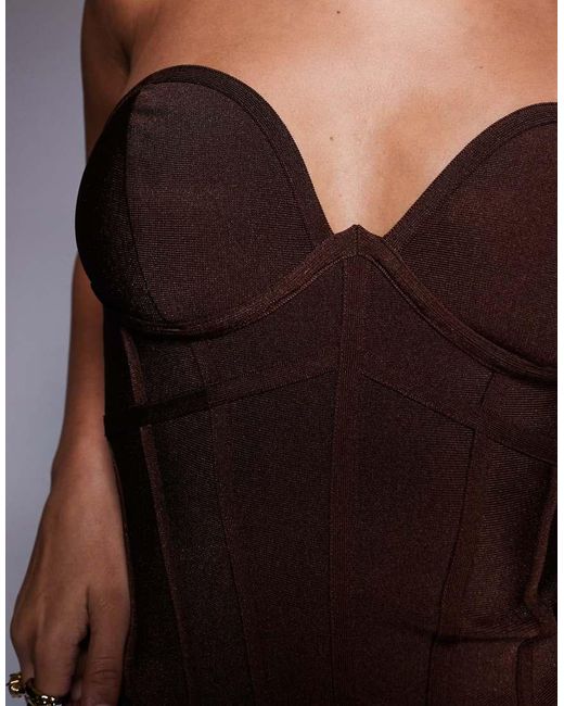 ASOS Blue Bandage Bust Cup Strapless Corset Top