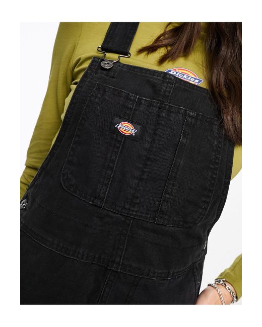 Dickies Black Classic Duck Canvas Dungarees