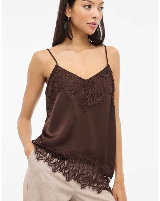 Vila Brown Strap Top
