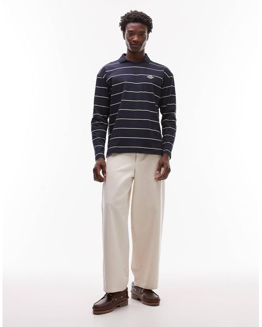 Dickies – summerdale – rugby-hemd aus schwerem stoff in Blue für Herren