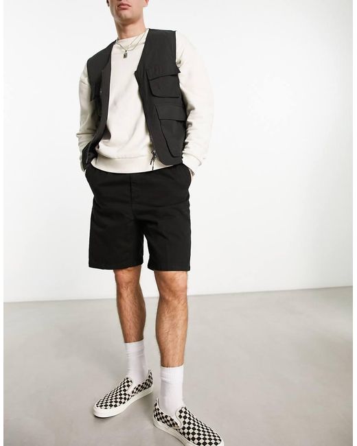 Carhartt Black Flint Regular Carpenter Jort for men