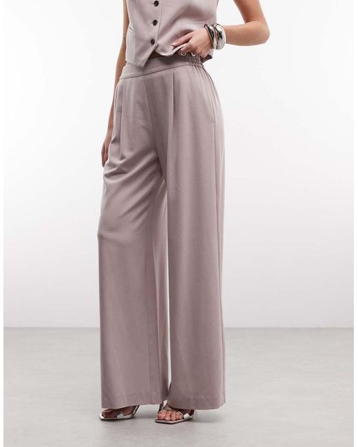 AllSaints White Aleida Wide Leg Suit Trouser