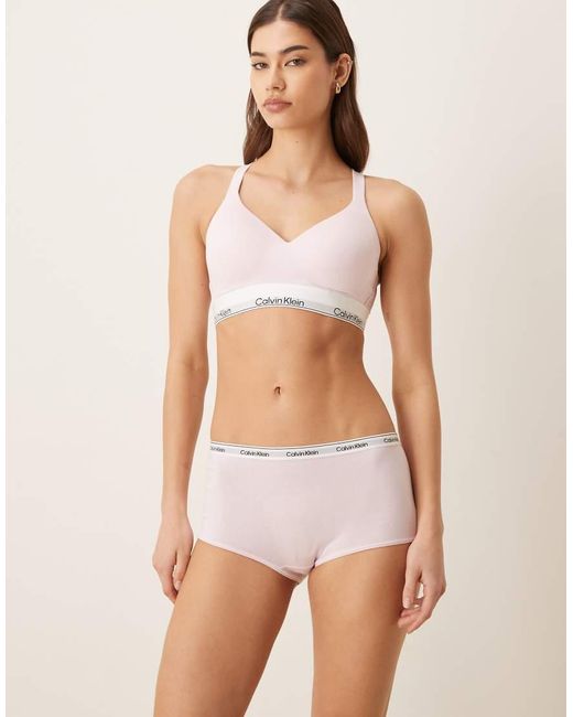 Calvin Klein Pink Icon Logo Boy Shorts