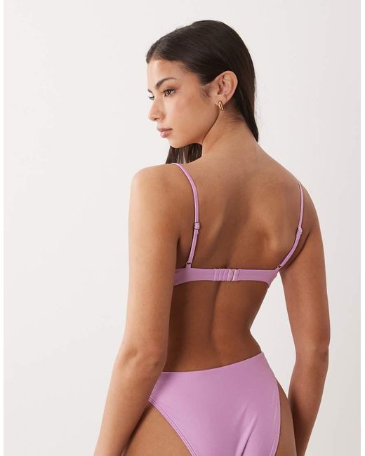 Abercrombie & Fitch Pink Balconette Bikini Top With Starfish Pendant Co-Ord