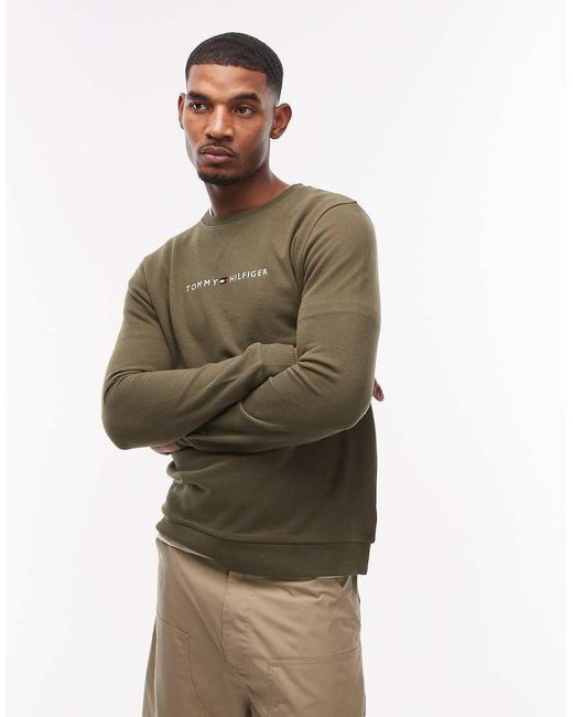 Tommy Hilfiger Green Loungewear Long Sleeve T-Shirt for men