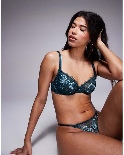 Boux Avenue Blue Gisella Balconette Bra