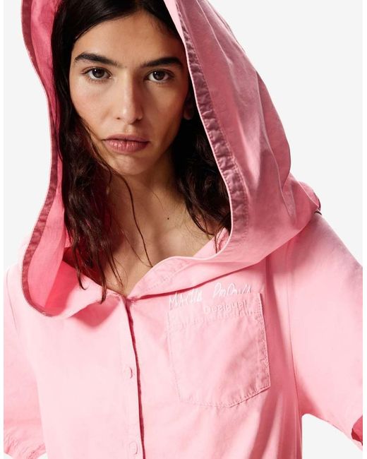 Desigual Pink Hooded Dress Masha Popova