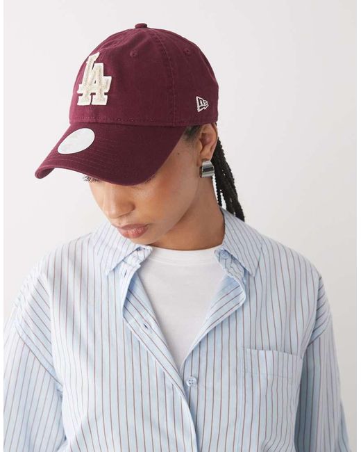 KTZ Purple La Dodgers 9twenty Womens Unstructured Felt Logo Cap