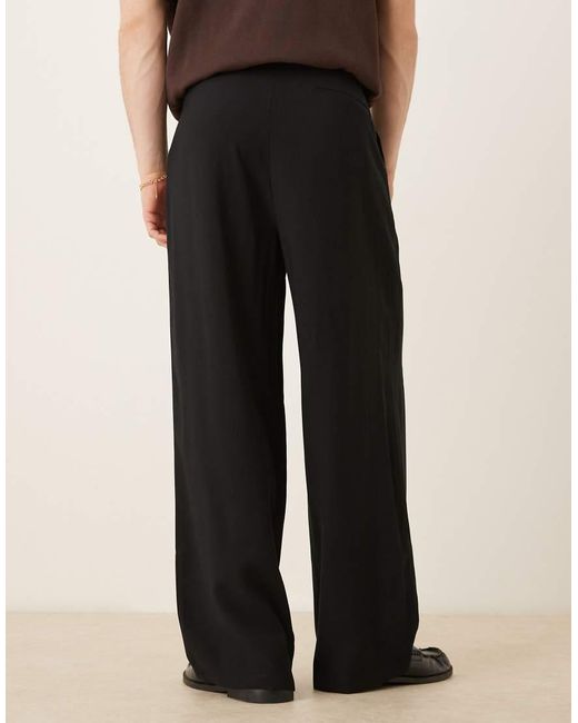 Pantalones De Vestir Negros De Corte Herradura De ASOS de hombre de color Natural