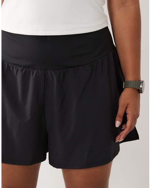 4505 White Curve Floaty Running Short With Jersey Liner