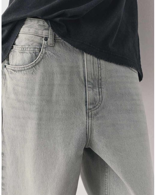 Pull&Bear Gray Baggy Jeans for men