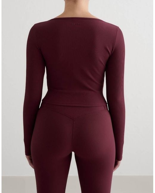 Aim'n Geribbeld Performance Vest Met Rits in het Red