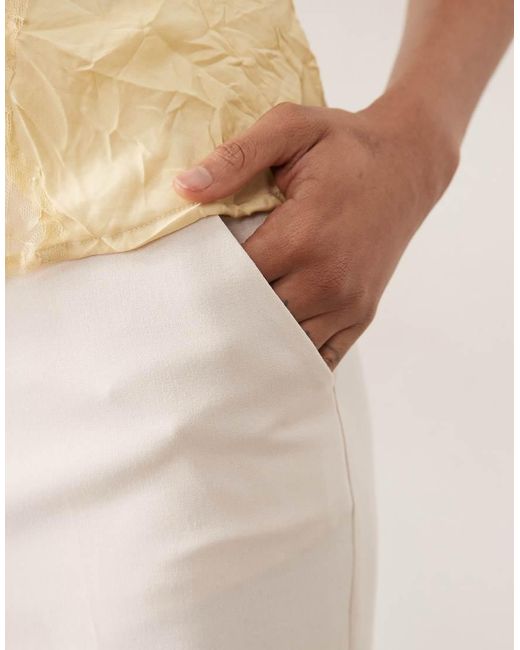 ASOS Natural Tall Tailored Snatch Flare Pants