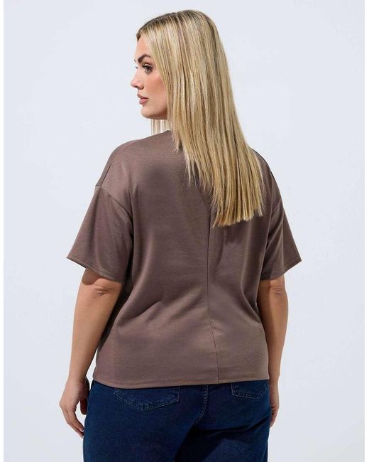 Yours Clothing Blue Cinched Waist T-Shirt