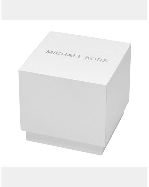 Georgie - montre pour femme en acier inoxydable, 3 aiguilles Michael Kors en coloris White