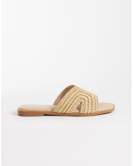 Raid Natural Coraline Flat Slide Sandals