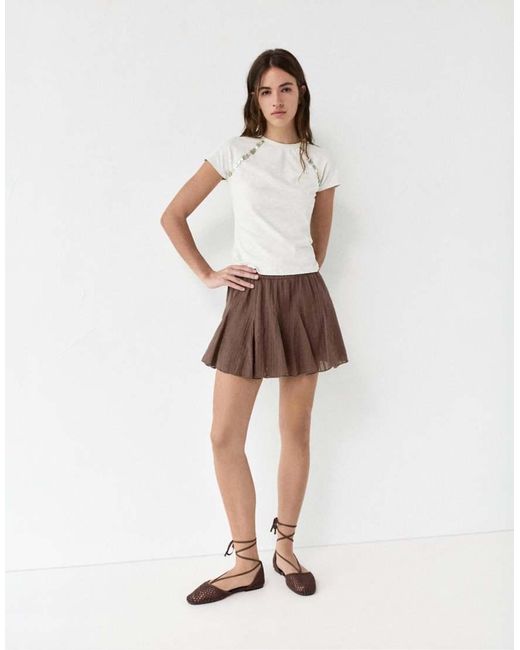 Pull&Bear Minirok in het Brown