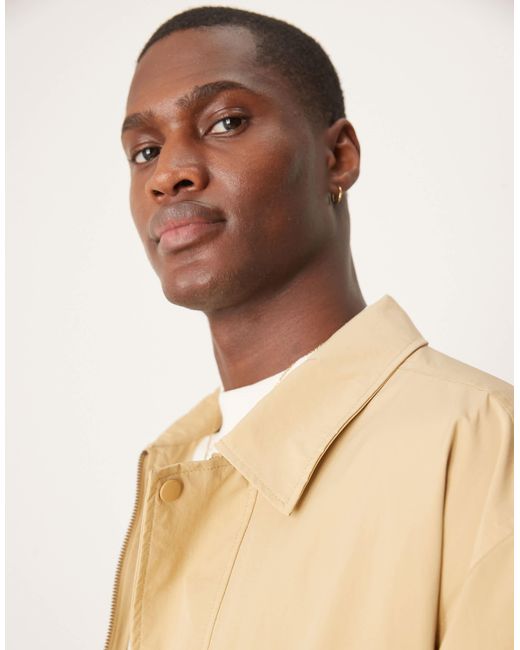 ASOS Natural Lightweight Harrington for men