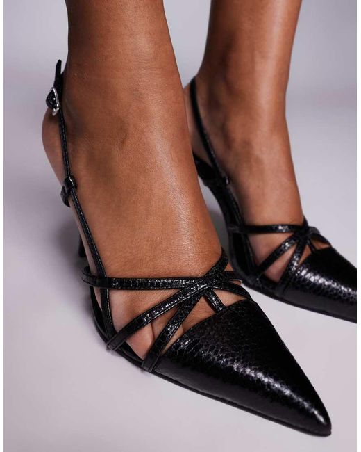 ASOS Brown Primrose Cut Out Detail High Heel Shoes