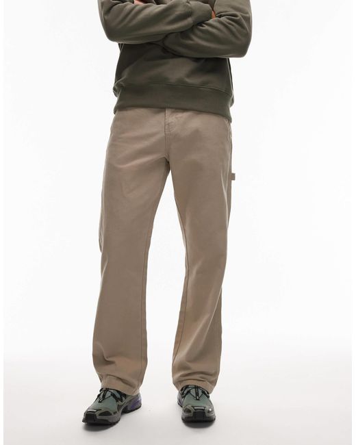 Dickies – carpenter-hose aus canvas in Natural für Herren