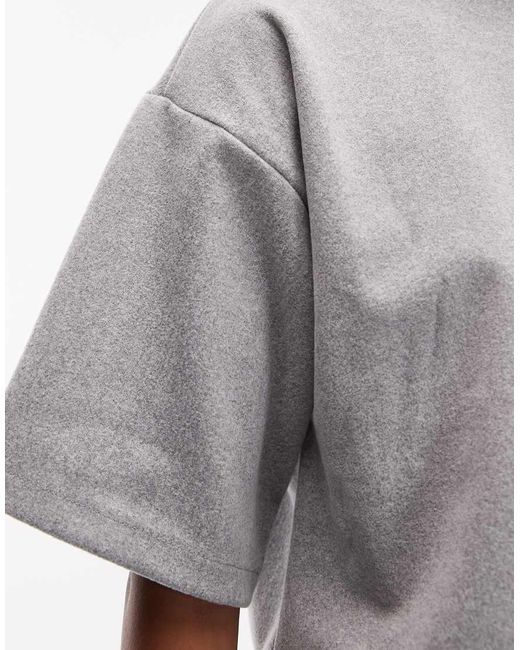 ASOS Gray Co-ord Brushed Boxy T-shirt