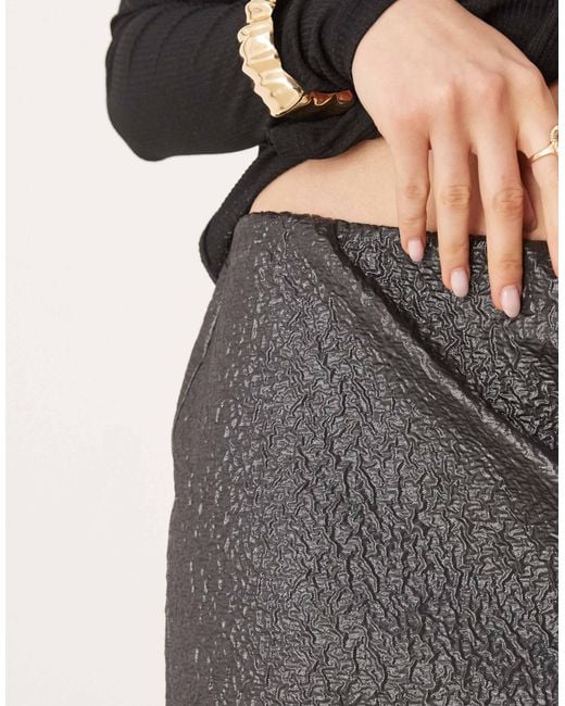 Jupe-short courte - métallisé Abercrombie & Fitch en coloris Black