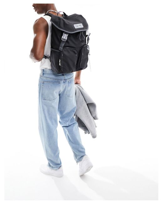 Calvin Klein Blue Ck Jeans Park Culture Flap Backpack for men