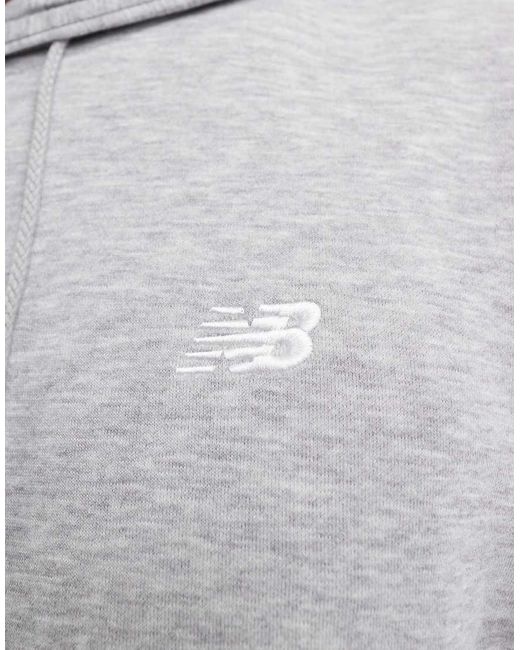 New Balance Gray Essentials Hoodies for men