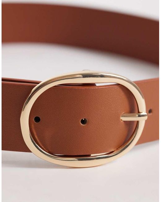 New Look Brown Leather Look Belt