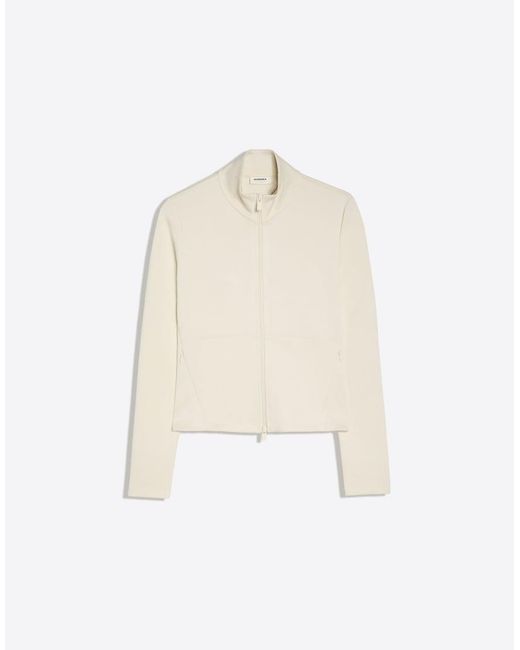 Bershka Gray Ribbed Zip Jacket