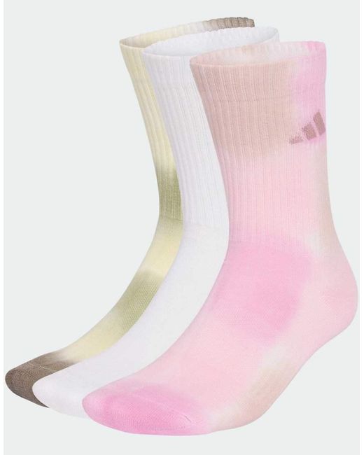 Adidas Originals Pink Tie-Dye Socks 3 Pairs