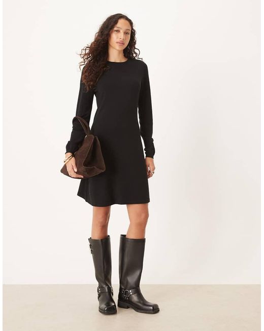 Vila Black Knitted Mini Dress