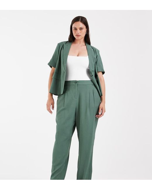 Vero Moda Green Wide Leg Tailored Pants