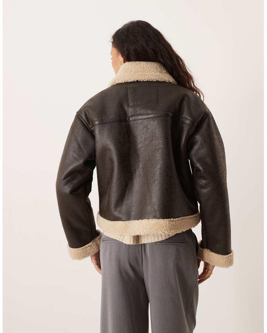 JJXX Black Aviator Cropped Jacket
