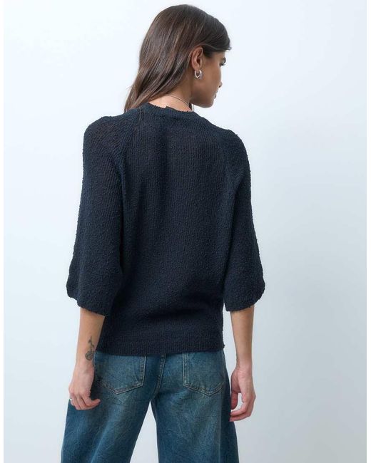 ASOS Black Crew Neck Slouchy Drop Sleeve T-shirt