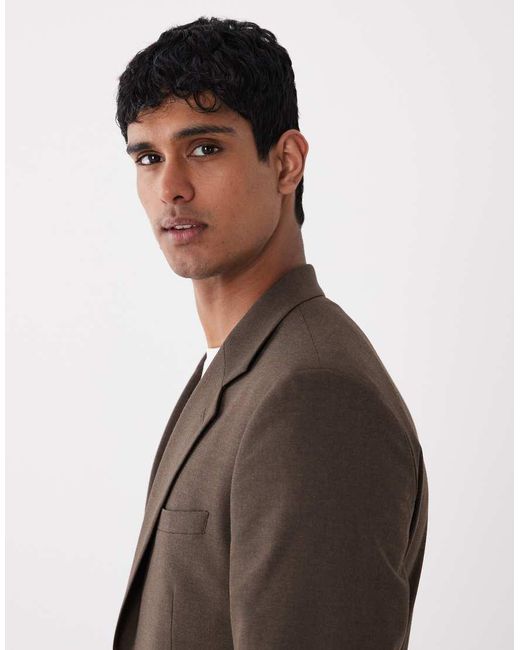 ASOS Brown Slim Suit Blazer for men