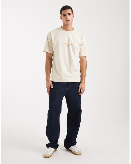 Cotton On White Box Fit T-Shirt With Graphic for men