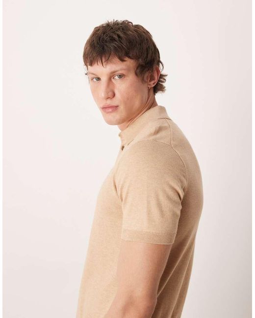 Polo Ralph Lauren Natural Icon Logo Knitted Polo for men
