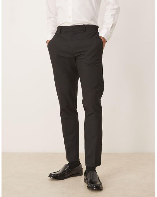 Pantalones De Vestir Negros De Corte Pitillo De ASOS de hombre de color Black