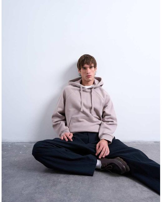 Topman Purple Boxy Fit Hoodie for men