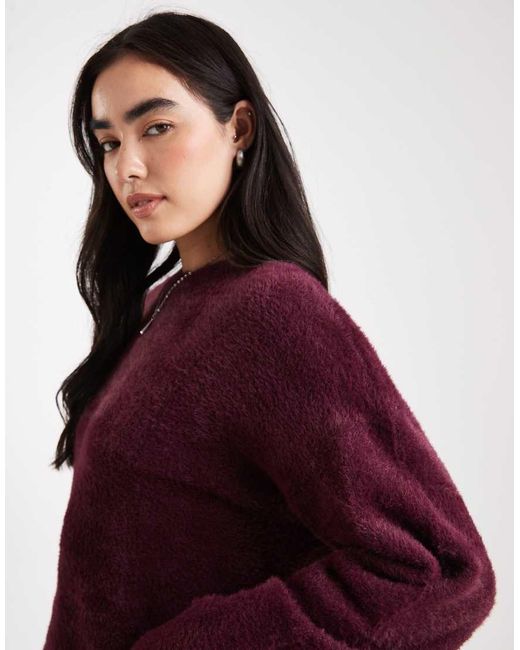 Jersey Extragrande De Punto Desflecado De -Morado Miss Selfridge de color Red