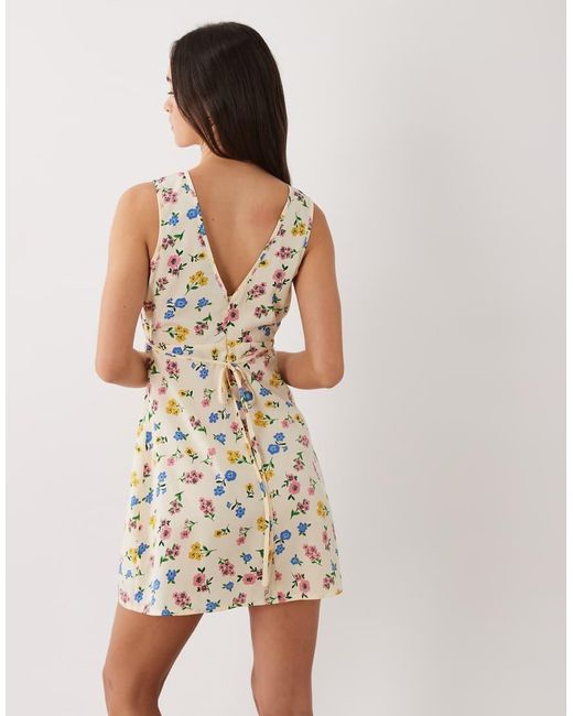 Wednesday's Girl White Wednesdays Girl V Neck Mini Dress