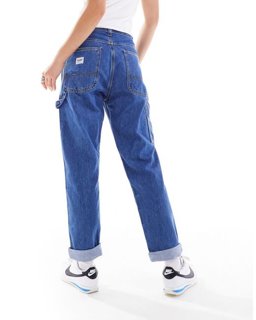 Jeans unisex affusolati lavaggio medio di Lee Jeans in Blue