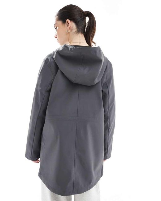Vero Moda Blue Hooded Rain Jacket