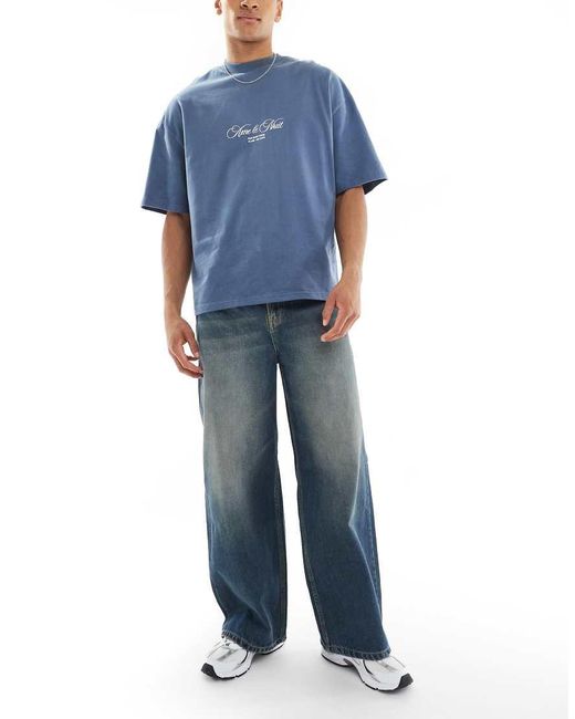 Cotton On Blue Super baggy Jean for men